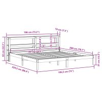 vidaXL Sängram utan madrass 180x200 cm massiv furu - Bild 12