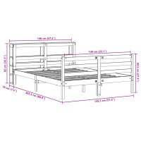 vidaXL Sängram utan madrass vit 140x200 cm massiv furu - Bild 12