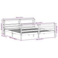 vidaXL Sängram utan madrass 180x200 cm massiv furu - Bild 12