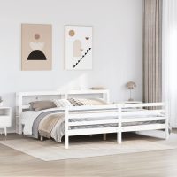 vidaXL Sängram utan madrass vit 180x200 cm massiv furu - Bild 2