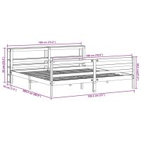 vidaXL Sängram utan madrass vit 180x200 cm massiv furu - Bild 12