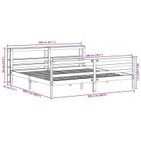 vidaXL Sängram utan madrass vaxbrun 200x200 cm massiv furu - Bild 12