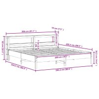 vidaXL Sängram utan madrass vit 200x200 cm massiv furu - Bild 12