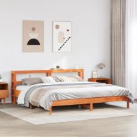 vidaXL Sängram utan madrass vaxbrun 180x200 cm massiv furu - Bild 3