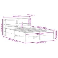 vidaXL Sängram utan madrass 160x200 cm massiv furu - Bild 12