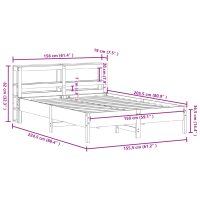 vidaXL Sängram utan madrass vit 150x200 cm massiv furu - Bild 12