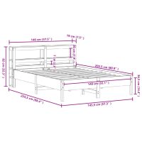 vidaXL Sängram utan madrass vit 140x200 cm massiv furu - Bild 12