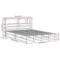 vidaXL Sängram utan madrass vit 140x200 cm massiv furu - Bild 12