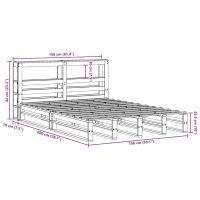 vidaXL Sängram utan madrass 150x200 cm massiv furu - Bild 12