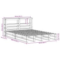 vidaXL Sängram utan madrass vit 150x200 cm massiv furu - Bild 12