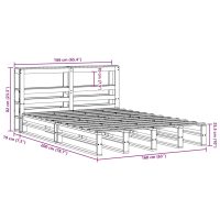 vidaXL Sängram utan madrass 160x200 cm massiv furu - Bild 12