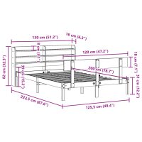 vidaXL Sängram utan madrass 120x200 cm massiv furu - Bild 12