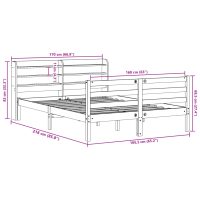 vidaXL Sängram utan madrass vaxbrun 160x200 cm massiv furu - Bild 12