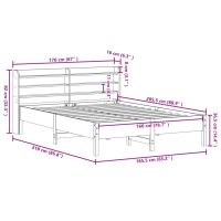 vidaXL Sängram utan madrass 160x200 cm massiv furu - Bild 12