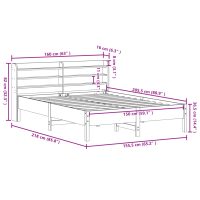 vidaXL Sängram utan madrass 150x200 cm massiv furu - Bild 12