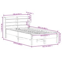 vidaXL Sängram utan madrass 120x200 cm massiv furu - Bild 12