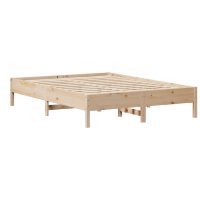 vidaXL Sängram utan madrass 140x190 cm massiv furu - Bild 7