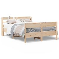 vidaXL Sängram utan madrass 140x190 cm massiv furu - Bild 2