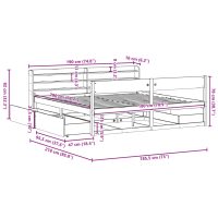 vidaXL Sängram utan madrass 180x200 cm massiv furu - Bild 12