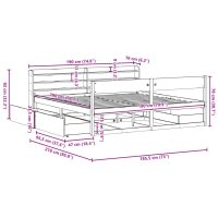 vidaXL Sängram utan madrass vit 180x200 cm massiv furu - Bild 12