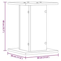 vidaXL Växtställ 2 st vit 30x30x40 cm konstruerat trä - Bild 10