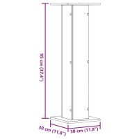 vidaXL Växtställ 2 st vit 30x30x95 cm konstruerat trä - Bild 10