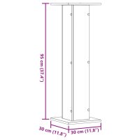 vidaXL Växtställ 2 st sonoma-ek 30x30x95 cm konstruerat trä - Bild 10