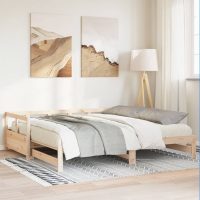 vidaXL Dagbädd utan madrass 80x200 cm massiv furu - Bild 4