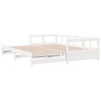 vidaXL Dagbädd utan madrass vit 80x200 cm massiv furu - Bild 8