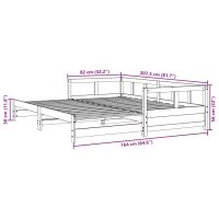 vidaXL Dagbädd utan madrass vaxad brun 80x200 cm massiv furu - Bild 11