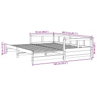 vidaXL Dagbädd utan madrass 90x200 cm massiv furu - Bild 11