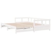 vidaXL Dagbädd utan madrass vit 90x200 cm massiv furu - Bild 8