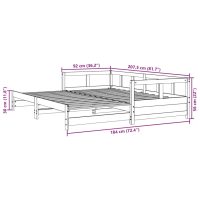 vidaXL Dagbädd utan madrass vaxad brun 90x200 cm massiv furu - Bild 11