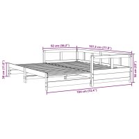 vidaXL Dagbädd utan madrass 90x190 cm massiv furu - Bild 11