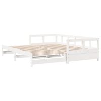 vidaXL Dagbädd utan madrass vit 90x190 cm massiv furu - Bild 8