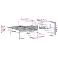 vidaXL Dagbädd utan madrass vaxad brun 90x190 cm massiv furu - Bild 11