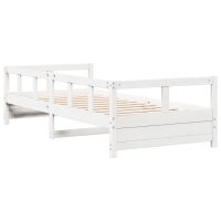 vidaXL Dagbädd utan madrass vit 90x190 cm massiv furu - Bild 7