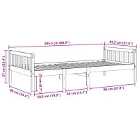 vidaXL Barnsäng utan madrass 90x200 cm massiv furu - Bild 10