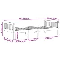 vidaXL Barnsäng utan madrass 90x190 cm massiv furu - Bild 10