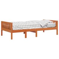 vidaXL Barnsäng utan madrass vaxbrun 90x190 cm massiv furu - Bild 4