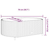 vidaXL Trädgårdssoffset med dynor 4 delar konstrotting grå - Bild 12