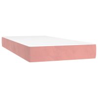 vidaXL Pocketresårmadrass för barn rosa 80x160 cm sammet - Bild 2