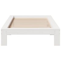 vidaXL Sängram utan madrass vit 90x190 cm massiv furu - Bild 4