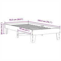 vidaXL Sängram utan madrass vit 90x190 cm massiv furu - Bild 9