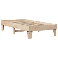 vidaXL Sängram utan madrass 75x190 cm massiv furu - Bild 3