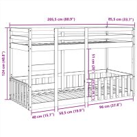 vidaXL Dagbädd 80x200 cm massiv furu - Bild 10