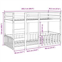 vidaXL Våningssäng 90x200 cm massiv furu - Bild 10