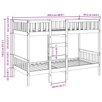 vidaXL Våningssäng vit 80x200 cm massiv furu - Bild 10