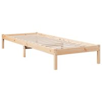 vidaXL Sängram utan madrass extra lång 80x210 cm massiv furu - Bild 3