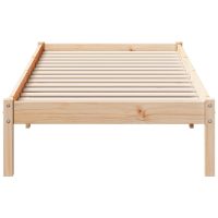 vidaXL Sängram utan madrass extra lång 80x210 cm massiv furu - Bild 4